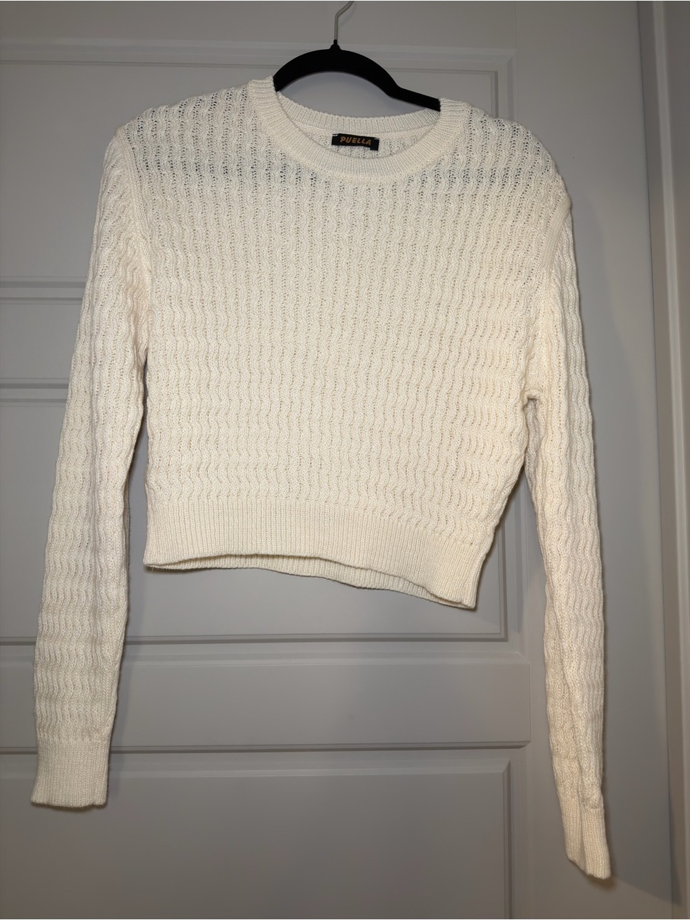 Cream Knit Cropped Sweater & Maxi Skirt Set